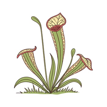 Charming Sarracenia Plant Display vector