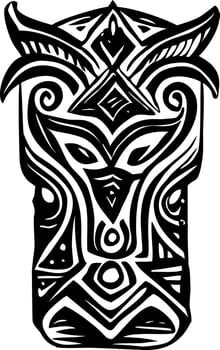 A vintage style illustration of tribal tattoo vector