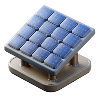 serene artistic Solar Panels Array Top View Cutout professional png