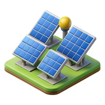 vibrant modern Solar Panels Farm Aerial View Transparent professional png