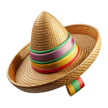impressive abstract Sombrero Woven Straw Colorful Ribbon Cutout genuine png