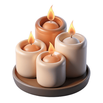 magnificent modern Spa Candles Soft Lighting Transparent original png