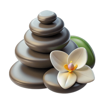 magnificent modern Spa Stones and Orchid Flower Cutout exclusive png