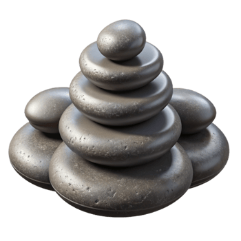 wonderful modern Spa Stones Arranged in a Circle Isolated Element premium png