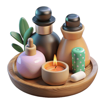 magnificent minimalist Spa Treatment with Essential Oils Transparent Background detailed png