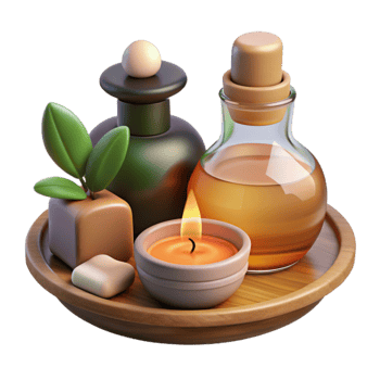 impressive vintage Spa Treatment with Essential Oils Transparent Background exclusive png