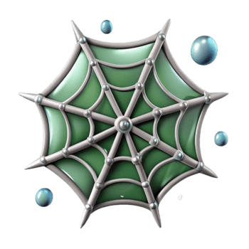 wonderful contemporary Spider Web with Dewdrops Morning Light Transparent Background detailed png