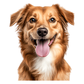 Happy Golden Retriever Dog with Joyful Expressind Bright Eyes png