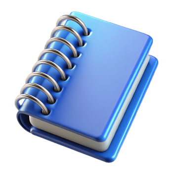 dramatic rustic Spiral Notebook Wirebound Blue Isolated Element png