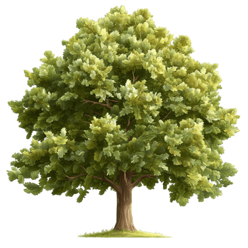 Large green tree sting tall full branches vibrant leaves png