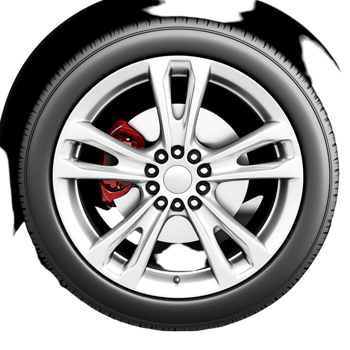 High performance car wheel a sleek alloy rim red brake caliper png