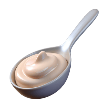 extraordinary minimalist Spoon with Yogurt Cutout png