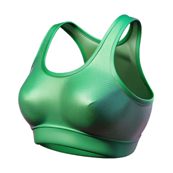 extraordinary vintage Sports Bra Green Color Transparent Background genuine png
