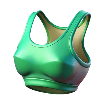 stunning vintage Sports Bra Green Crop Top Cutout premium png