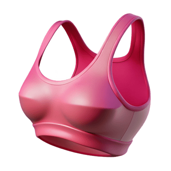 vibrant artistic Sports Bra Pink with Transparent Background high resolution png
