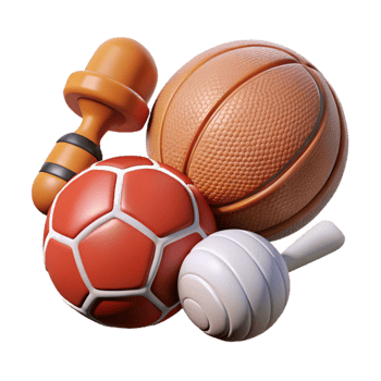 vibrant creative Sports Equipment Icons Set with Transparent Background authentic png
