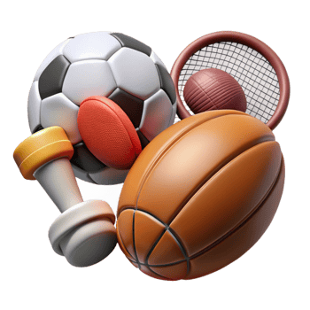 stunning vintage Sports Equipment Icons Set with Transparent Background original png