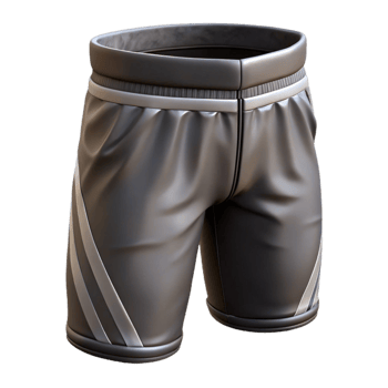 serene traditional Sports Shorts Black and Grey Transparent Background authentic png