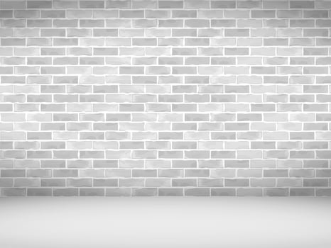 Old grey brick wall vector