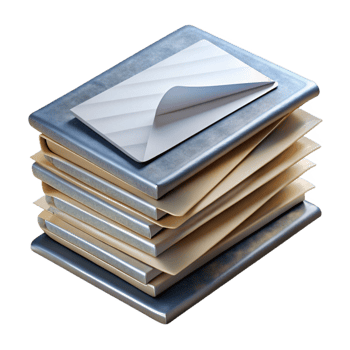 beautiful traditional Stack of Papers Top Angle Transparent high resolution png