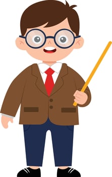 Teacher Boy Cartoon vector