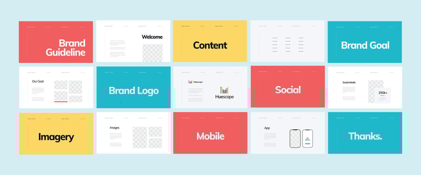 Brand strategy handbook. Visual identity framework. Logo application guide. Brand guideline template. vector