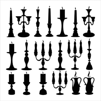 Dripping Wax Silhouette vector