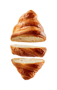 Flaky Croissant with Buttery Layers and Airy Interior png