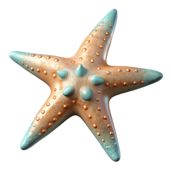 magnificent vintage Starfish Five Arms Transparent png