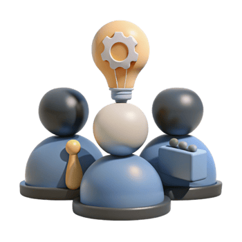 dramatic rustic Startup Team Brainstorming Silhouette Isolated Element premium png