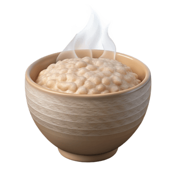 magnificent creative Steaming Bowl of Oatmeal Isolated png