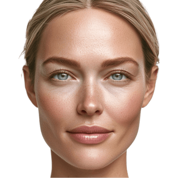 Beautiful woman glowing skin a confident expression png