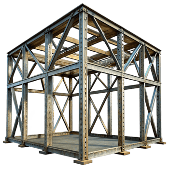 extraordinary contemporary Steel Frame Structure Industrial Design Isolated high quality png