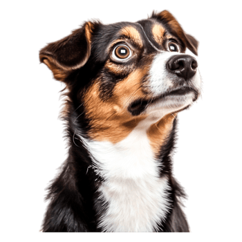 closeup Portrait of a Curious Dog with Bright Eyes and Playful Expression png