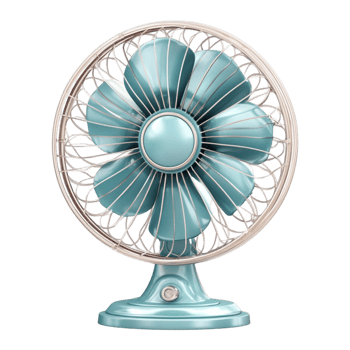 Retro Light Blue Table Fan png