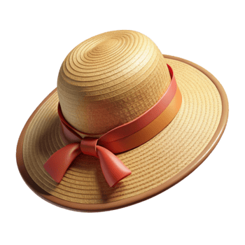 extraordinary contemporary Straw Hat with Ribbon Isolated Element exclusive png