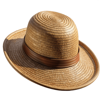 impressive classic Straw Hat Woven Texture Transparent Background exclusive png