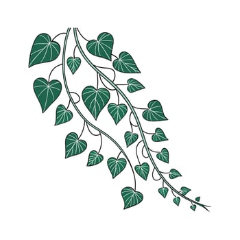 Charming String of Hearts on Bright White vector