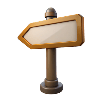 magnificent creative Street Sign Post with Blank Sign Isolated Element high resolution png