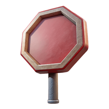 impressive vintage Street Sign Stop Sign Octagonal Shape Transparent Background png
