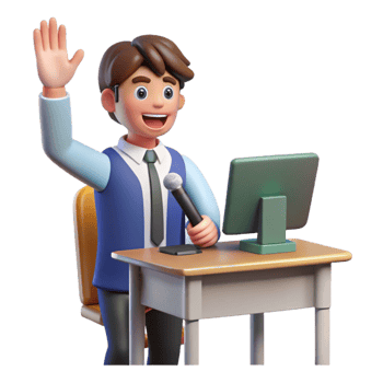 extraordinary artistic Student Raising Hand in Class Isolated premium png