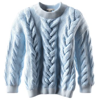 Cozy knitted blue sweater a textured pattern png