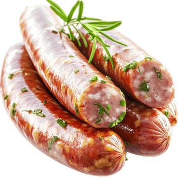 ly grilled sausages herbs seasoning on top png