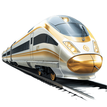 High speed bullet train a sleek futuristic design png