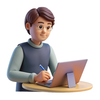 extraordinary traditional Student Taking Notes During Online Lecture Transparent Background exclusive png