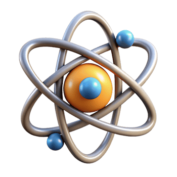 serene abstract Stylized Atom Model Static View Isolated Element original png