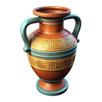 wonderful creative Stylized Greek Vase Ancient Design Isolated Element premium png