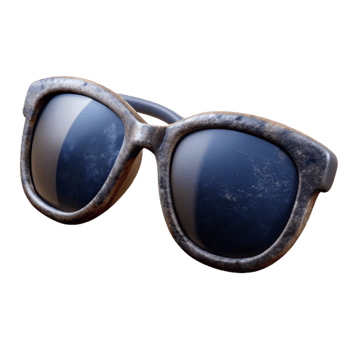impressive minimalist Sunglasses Dark Lenses Transparent Background professional png