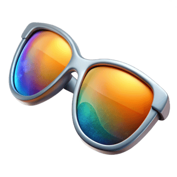 impressive abstract Sunglasses Reflective Lenses Transparent Background premium png