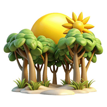 dramatic traditional Sunlight Through Trees Isolated premium png